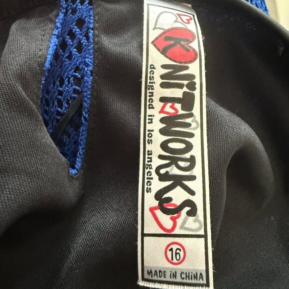 Knitworks Royal Blue Dress Size 16 Kids - Picture 3 of 7